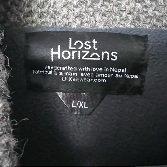 NWOT.100% wool sweater. Size L/XL. Handmade in Nepal. Lined. - Picture 4 of 8